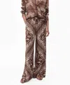 Mango Paisley Print Wide Leg Pants In Multi