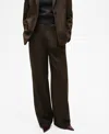 Mango Women's Belt Suit Pants In Khaki