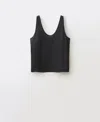 Mango Silk Tank In Black