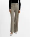 Mango Women's Wide Leg Pleated Pants In Grey
