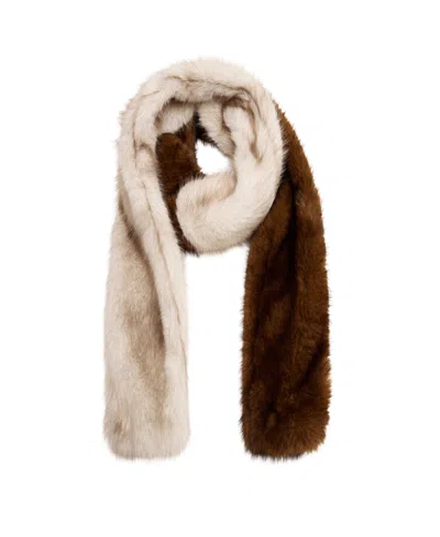 Mango Women's Winter Faux-fur Scarf In Beige