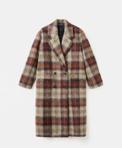 MANGO WOMEN'S WOOL-BLEND CHECK COAT