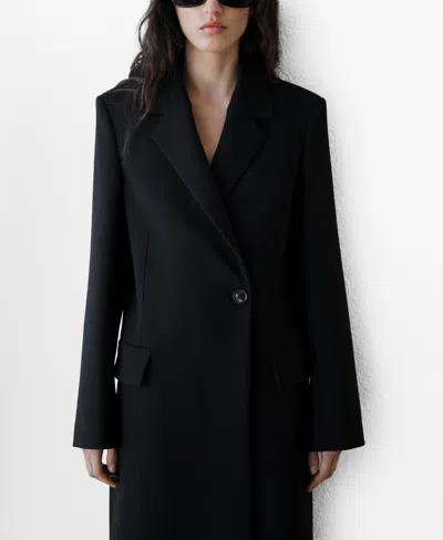 Mango Women's Wool Blend Coat In Black