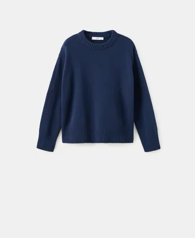 Mango Women's Wool-blend Knit Sweater In Blue
