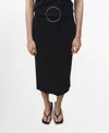 Mango Women's Wool-blend Midi-skirt In Charcoal
