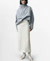 Mango Women's Wool Blend Midi Skirt In Ecru