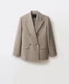Mango Women's Wool-blend Suit Jacket In Gray
