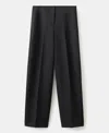 Mango Selection Pleat Front Straight Leg Pants In Black