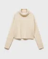 MANGO WOMEN'S WOOL BLEND TURTLENECK SWEATER