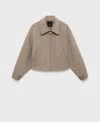 Mango Women's Wool Bomber Jacket In Neutral
