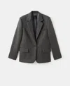 Mango Women's Wool Check Blazer In Gray