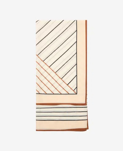 Mango Women's Wool Geometric-print Foulard Scarf In Brown