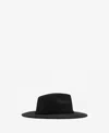 Mango 100% Wool Hat Black