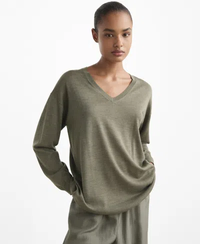MANGO WOMEN'S WOOL PAJAMA SWEATER