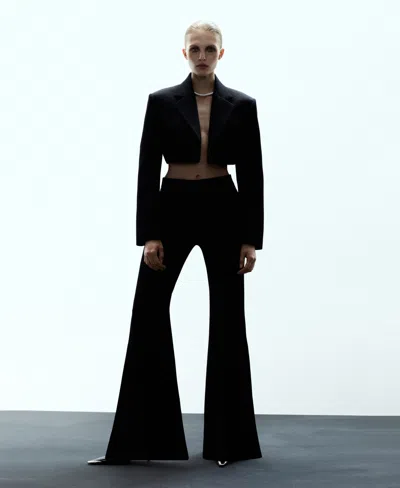 Mango Women's Wool Suit Pants In Black