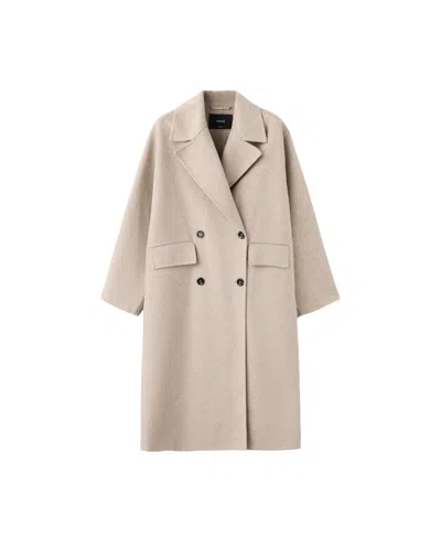 Mango Women's Wool-blend Double-breasted Coat In Neutral
