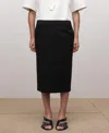 Mango Wool-blend Midi-skirt Black In Black