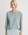Mango Stripe Cotton T-shirt In Green
