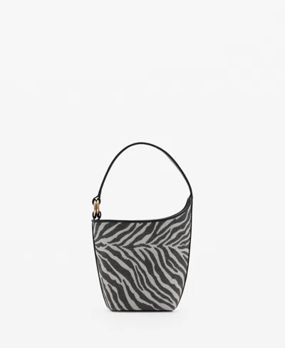 MANGO WOMEN'S ZEBRA-PRINT BUCKET BAG