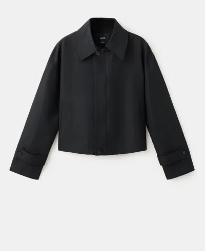 Mango Women's Zipper Cotton Jacket In Black