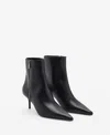 Mango Pointed Heel Ankle Boot Black In Black