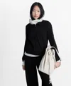 Mango Zipper Fitted Jacket Black In Black