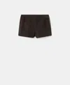 Mango Suede Shorts In Brown