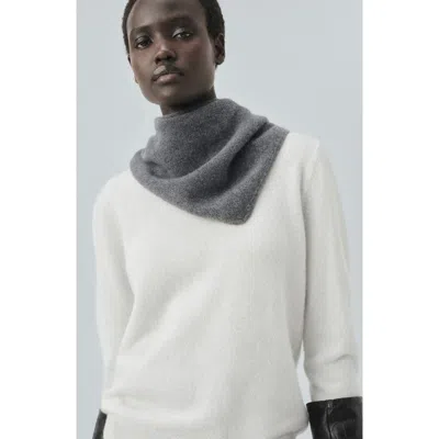 Mango Wool & Cashmere Blend Scarf In Gray