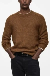 Mango Men's Slim-fit Wool-blend Knit Sweater In Medium Brown