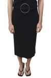Mango Women's Wool-blend Midi-skirt In Charcoal
