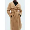 Mango Wool Blend Coat In Brown