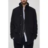 Mango Wool Blend Coat In Dark Navy