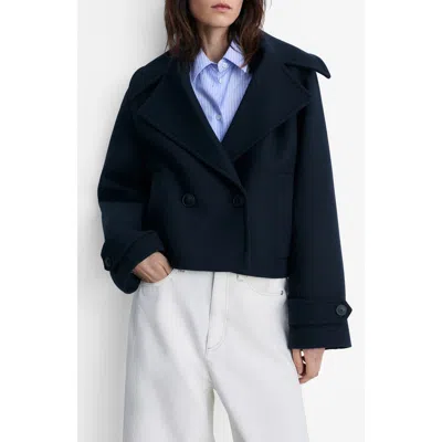 MANGO MANGO WOOL BLEND CROP JACKET
