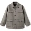 Mango Wool Blend Jacket In Gray