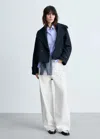 Mango Wool-blend Jacket With Maxi Lapels Dark Navy In Blue