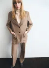 Mango Wool-blend Jacket With Pockets Medium Brown In Brown