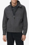 Mango Wool Blend Melton Jacket In Gray
