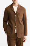 Mango Wool Blend Sport Coat In Brown