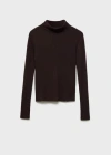 Mango Wool Blend Turtleneck Sweater Chocolate