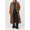 Mango Wool Blend Wrap Coat In Brown
