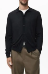 Mango Wool Cardigan In Black
