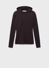 Mango T-shirt En Laine À Capuche Cognac - Femme - L -  In Brown