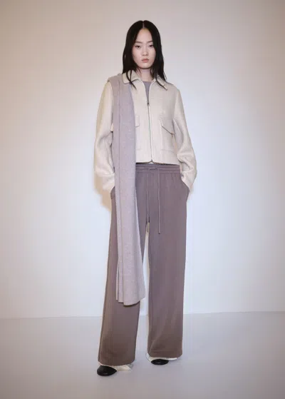 Mango Wool Jacket With Pockets Beige In White