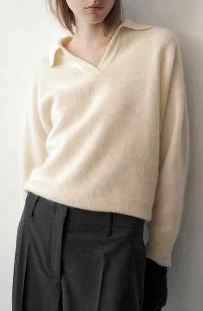 Mango Wool Polo Neck Sweater In Neutral