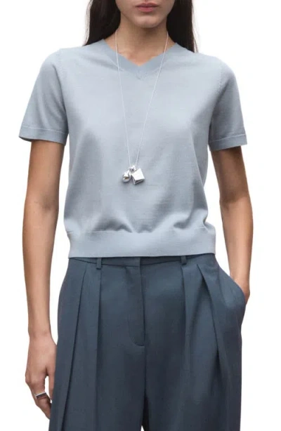 Mango Wool Sweater In Blue