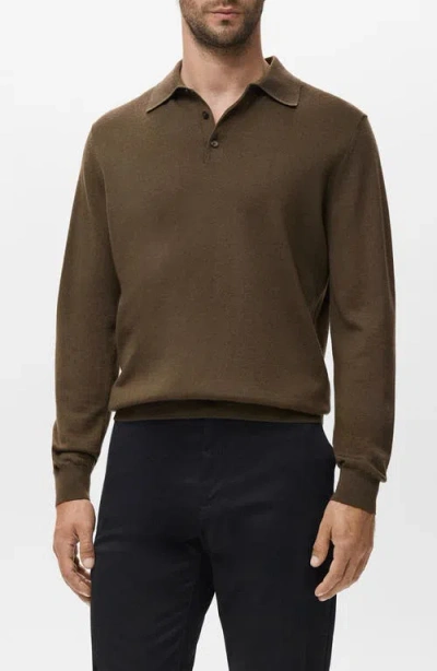MANGO MANGO WOOL SWEATER POLO