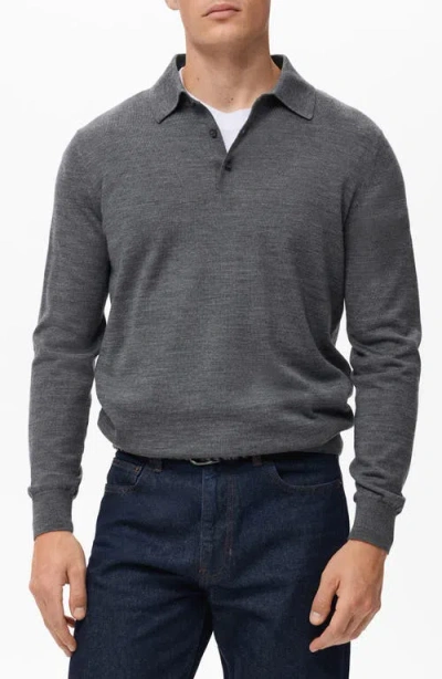 MANGO MANGO WOOL SWEATER POLO