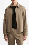 Mango Wool Zip Front Jacket In Neutral