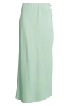 Mango Woven Maxi Skirt In Green