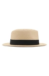 Mango Woven Straw Fedora In Neutral